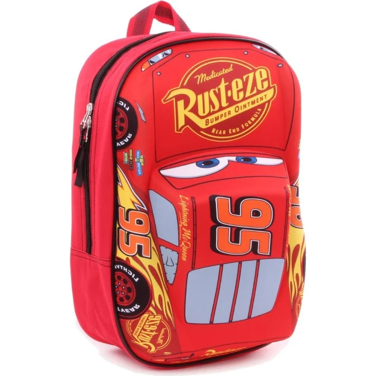Disney 760 8462 1 x Cars   Lightning McQueen 'Piston Cup Champion' 3D-Effekt Auto 31 cm Rucksack – Bild 1