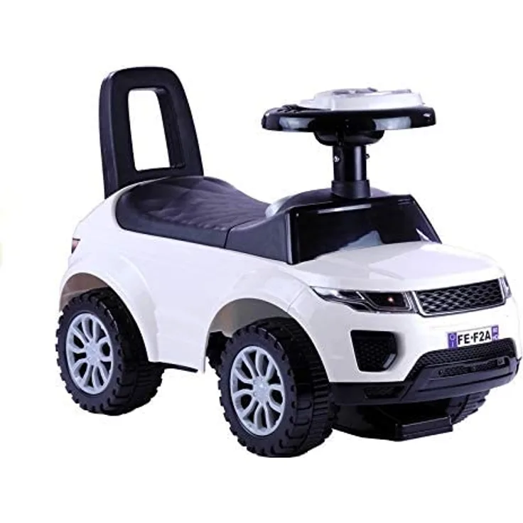 LEANToys Rutschauto Weiß mit Sound- und Lichteffekte