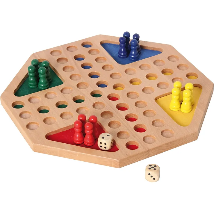 Bartl 100962 Ludo achteckig-Gesellschaftsspiel für 4 Spieler