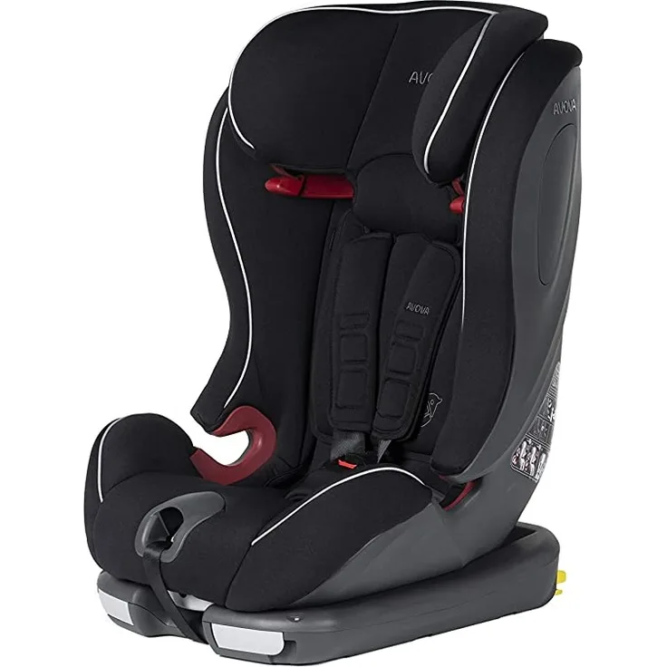 AVOVA Kinderautositz SperlingFix für Körpergrößen 76-150 cm | Gruppe 1/2/3 Pearl Black | made in Germany | Autokindersitz mit ISOFIX | Sicherheitsnorm UN ECE R-129 ab 15 Monate | 1103001