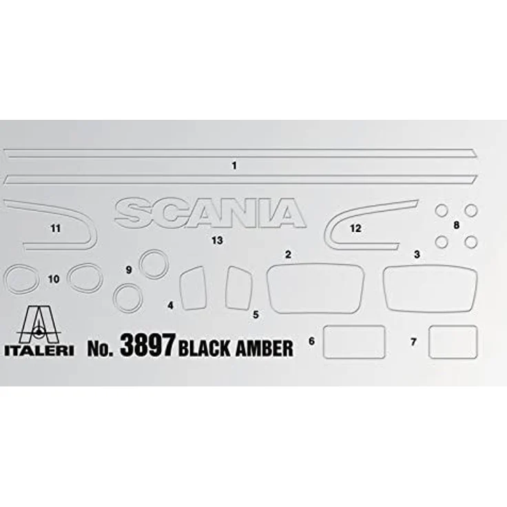 Italeri 3897 LKW-/Anhänger-Modell Montagesatz 1:24 SCANIA R730 Mehrfarbig Schweden – Bild 21