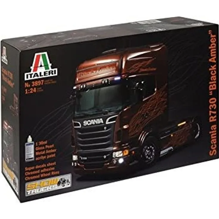Italeri 3897 LKW-/Anhänger-Modell Montagesatz 1:24 SCANIA R730 Mehrfarbig Schweden