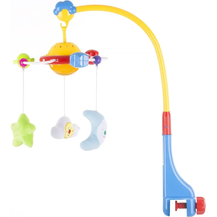 Chipolino Musik Mobile Orbit Projektor, Plüschtiere waschbar, Universalklemme gelb
