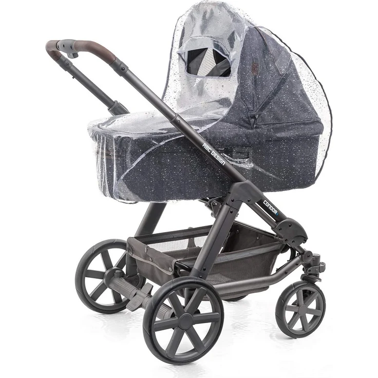 Zamboo Universal Komfort Regenschutz für Kinderwagen/Babywannen - gute Luftzirkulation, Sichtfenster mit Vordach, Schadstofffrei - Preisvergleich – Bild 6