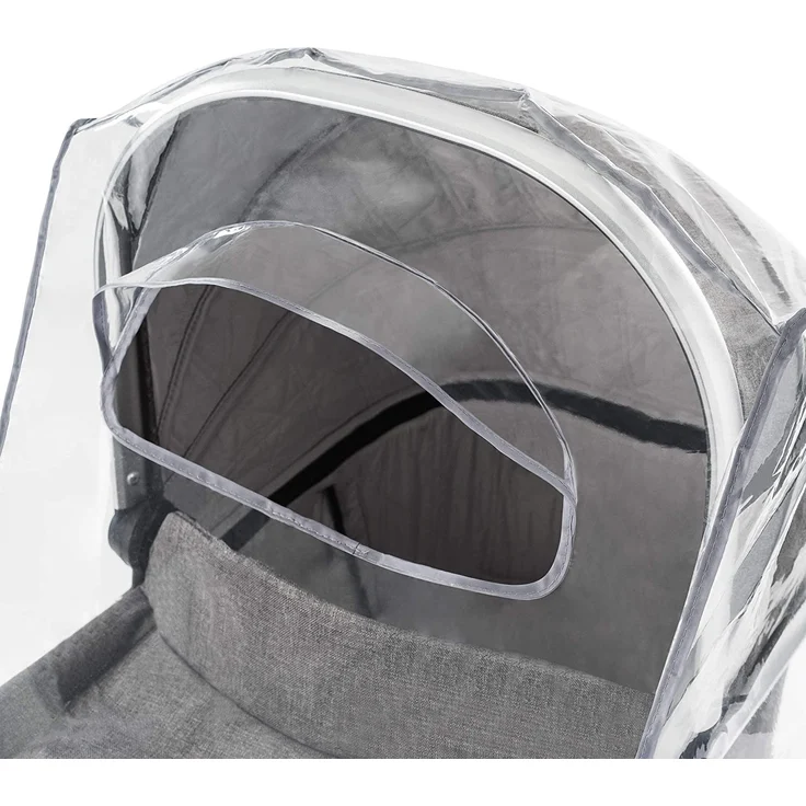 Zamboo Universal Komfort Regenschutz für Kinderwagen/Babywannen - gute Luftzirkulation, Sichtfenster mit Vordach, Schadstofffrei - Preisvergleich – Bild 3