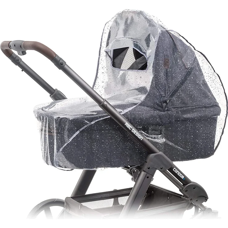 Zamboo Universal Komfort Regenschutz für Kinderwagen/Babywannen - gute Luftzirkulation, Sichtfenster mit Vordach, Schadstofffrei - Preisvergleich – Bild 1