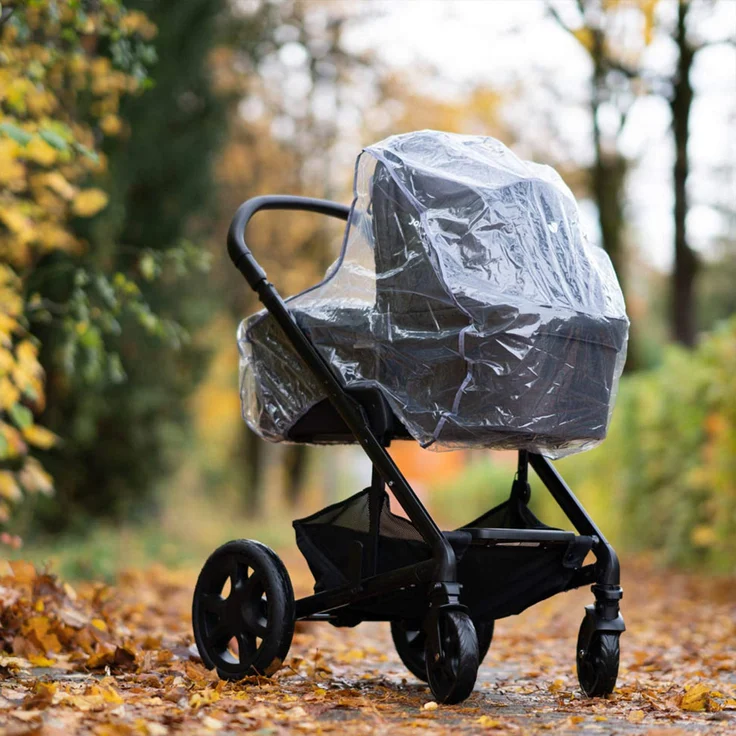 Zamboo Universal Komfort Regenschutz für Kinderwagen/Babywannen - gute Luftzirkulation, Sichtfenster mit Vordach, Schadstofffrei - Preisvergleich – Bild 7