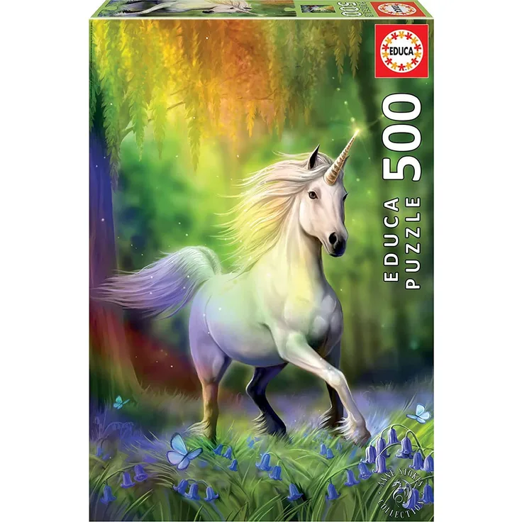Carletto 9218448 - Educa, Chase the Rainbow, Einhorn, Puzzle, 500 Teile