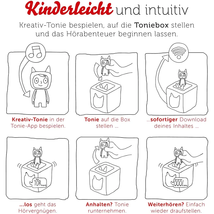 Tonies 'Kreativ-Tonie Anthrazit (Hellbraun)', Hörfigur mit 90 Minuten Speicherkapazität für deine Musik, Geschichten, Hörbücher und eigene Audiodateien, ab 3 Jahren – Bild 4
