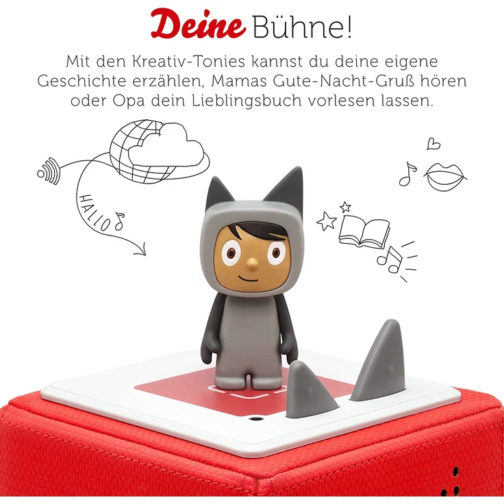 Tonies 'Kreativ-Tonie Anthrazit (Hellbraun)', Hörfigur mit 90 Minuten Speicherkapazität für deine Musik, Geschichten, Hörbücher und eigene Audiodateien, ab 3 Jahren – Bild 2