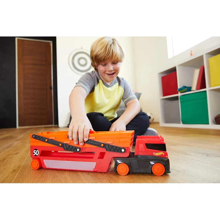 Hot Wheels GHR48 - Mega Hauler Truck mit Platz für 50 Autos, Spielzeug ...