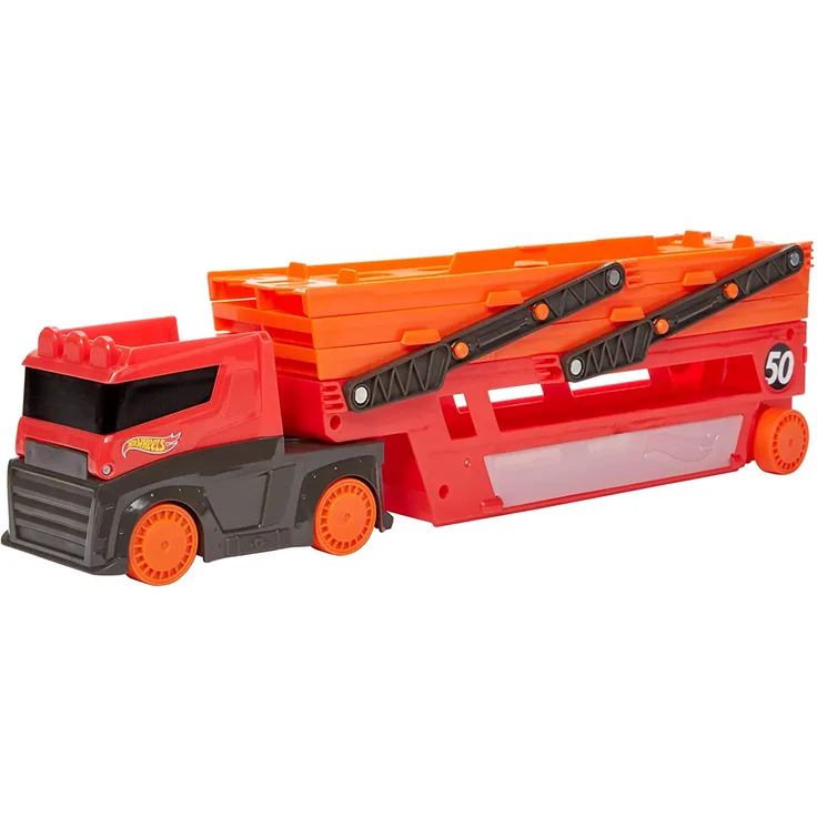 Hot Wheels GHR48 - Mega Hauler Truck mit Platz für 50 Autos, Spielzeug ab 3 Jahren