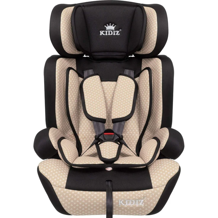 KIDIZ® Autokindersitz Kindersitz Kinderautositz | Autositz Sitzschale | 9 kg - 36 kg 1-12 Jahre | Gruppe 1/2 / 3 | universal | zugelassen nach ECE R44/04 | 6 verschiedenen Farben | Beige – Bild 3