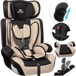 KIDIZ® Autokindersitz Kindersitz Kinderautositz | Autositz Sitzschale | 9 kg - 36 kg 1-12 Jahre | Gruppe 1/2 / 3 | universal | zugelassen nach ECE R44/04 | 6 verschiedenen Farben | Beige