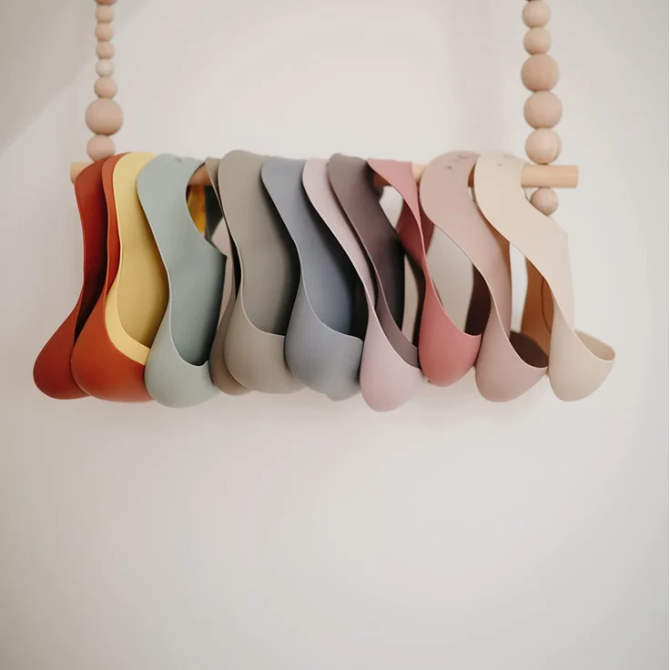 Mushie Silikon-Lätzchen Dove Grey Grau 1 – Bild 2
