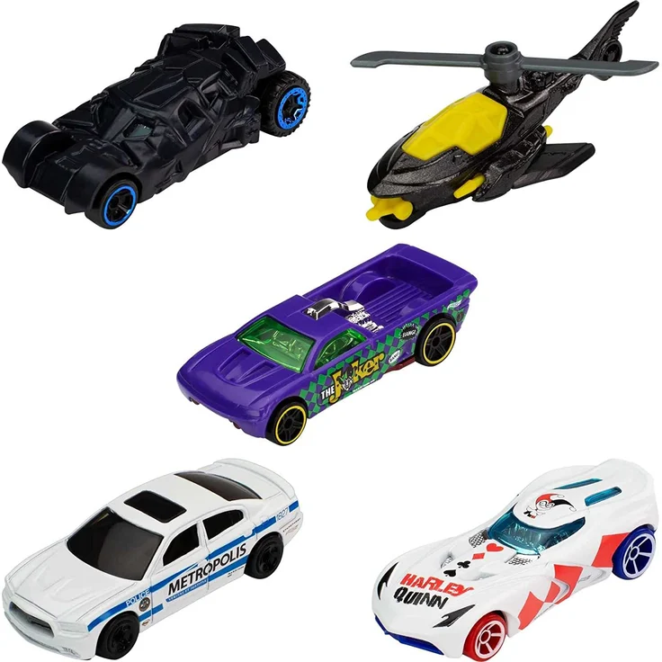 Hot Wheels GWW94 - 5er Set Batman Spielzeug Die-Cast Autos, ab 3 Jahren – Bild 3
