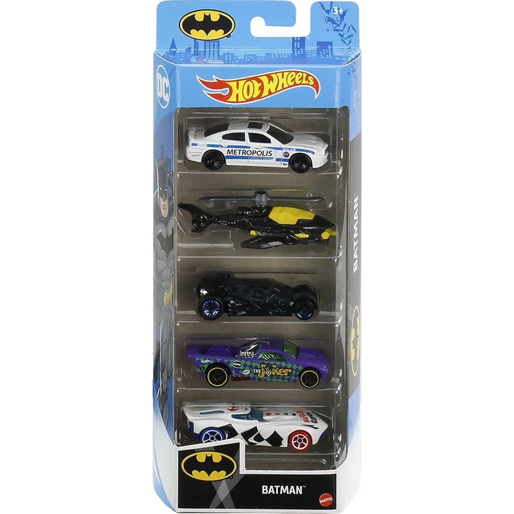 Hot Wheels GWW94 - 5er Set Batman Spielzeug Die-Cast Autos, ab 3 Jahren – Bild 6