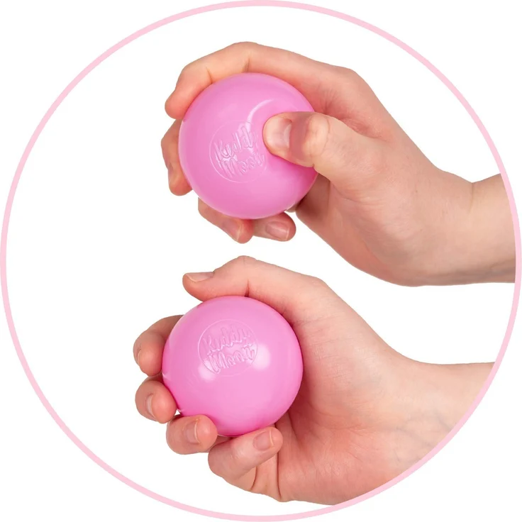 KiddyMoon 1200 ∅ 6Cm Kinder Bälle Für Bällebad Spielbälle Baby Plastikbälle Made In EU, Weiß/Gelb/Orange/Baby Blau/Türkis – Bild 3