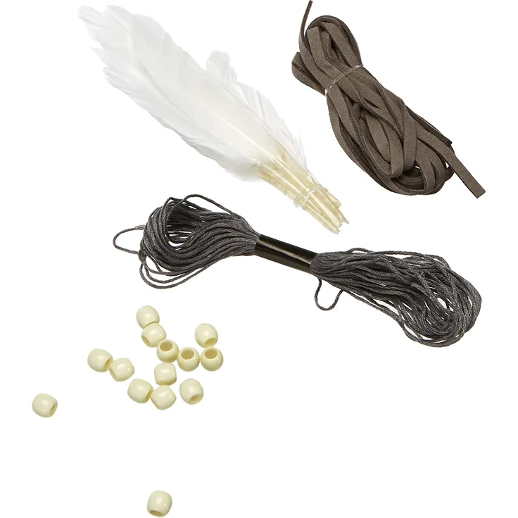 Rayher 66045000 BP: DIY Traumfänger, 17x33 cm, weiß/grau, SB-Btl 1 Stück – Bild 5