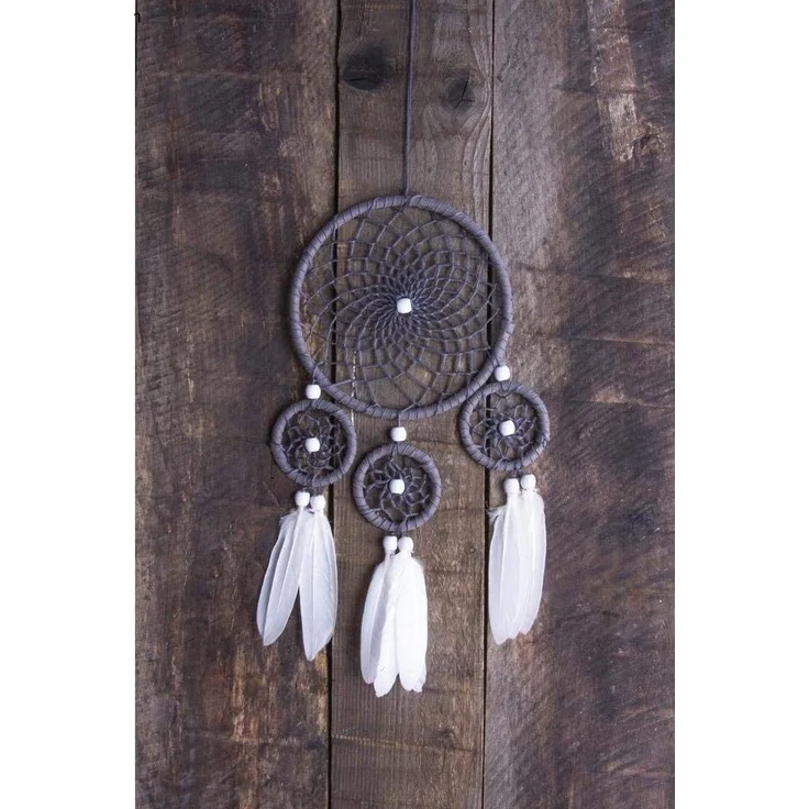 Rayher 66045000 BP: DIY Traumfänger, 17x33 cm, weiß/grau, SB-Btl 1 Stück – Bild 2