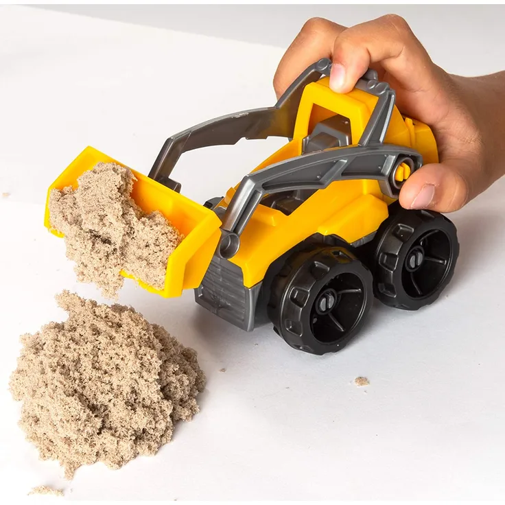 Kinetic Sand 6044178 - Baustellen Spielset mit 454 g Kinetic Sand