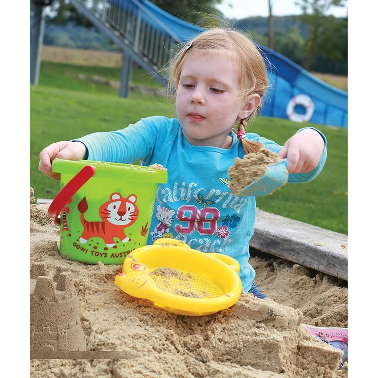 Gowi 558-06 Eimer, Durchmesser 18cm, einzeln, farblich Sortiert, Sandkästen und Sandspielzeug – Bild 2