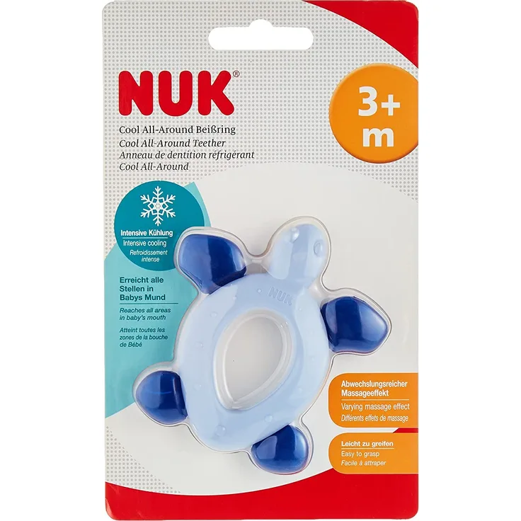 NUK 10256451 Cool All-Around Beißring mit Kühlelementen, ab 3 Monaten, 1 stück, mehrfarbig