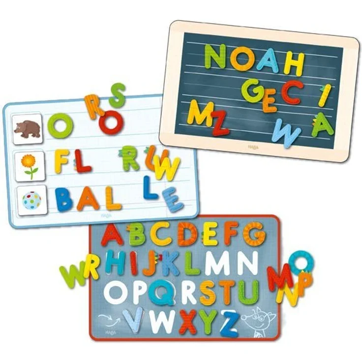 HABA 302590 - Magnetspiel-Box ABC-Entdecker | Fröhlich-buntes Buchstaben-Legespiel ab 4 Jahren | Zum spielerischen Kennenlernen des Alphabets und Schreiben erster Wörter - Preisvergleich – Bild 4