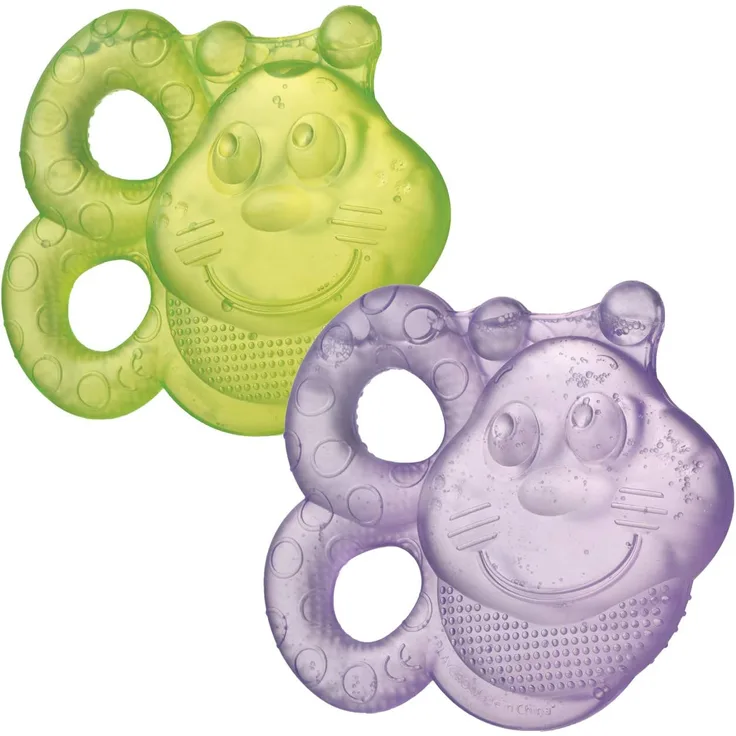 Playgro Beißring Biene, Wassergefüllt, 2er-Pack, Ab 3 Monaten, Mehrfarbig, 40200