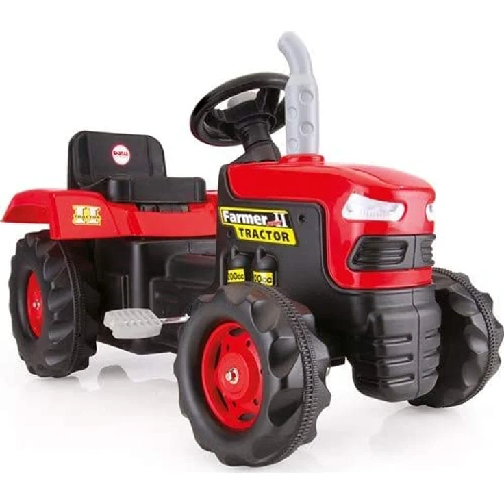 Trettraktor Groß Rot Kinderfahrzeug tretfahrzeug Kinder Traktor Tretbulldog Neu – Bild 2