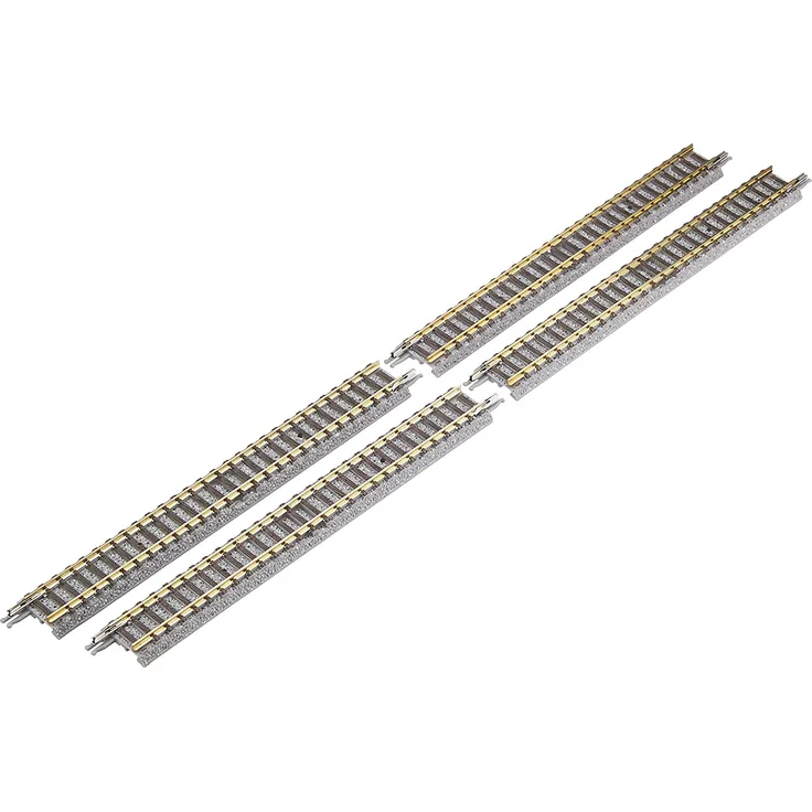 TomyTEC 018018 4 Gleise, gerade in Schotterbettung, je 140 mm