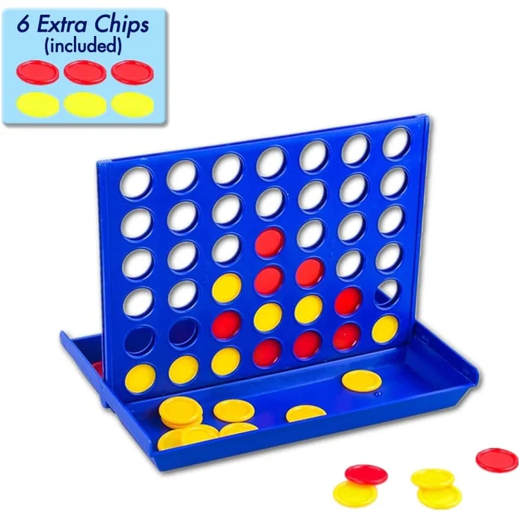 Pup Go 4 Gewinnt Klassik, Vier Gewinnt Spiel Reisespiel - 6 Ersatzchips enthalten, 4 in Einer Reihe, Strategiespiel für Kinder ab 3 4 5 6 7 8 + Jahren und Erwachsene (Original) - Preisvergleich – Bild 3
