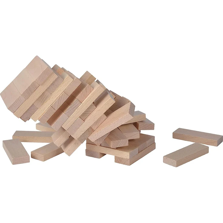 Eichhorn Stapelspiel, Geschicklichkeitsspiel für die ganze Familie, Balance Tower gefertigt aus unbehandelten Holz, Wackelturm 54 teilig, geeignet ab 5 Jahren – Bild 5