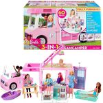 Barbie GHL93 '3-in-1 Super Abenteuer-Camper' Puppenzubehör, ab 3 Jahren, pink