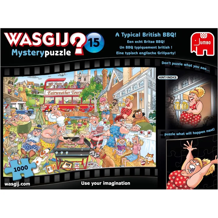 Jumbo Spiele GmbH JUM19163 Mystery 15 A Typical British BBQ Puzzle