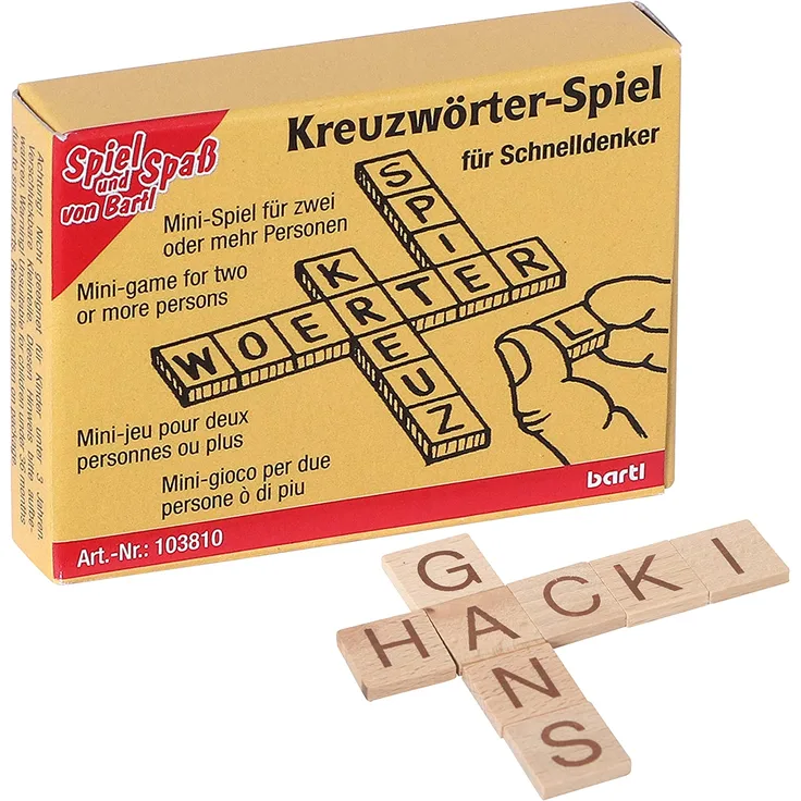 Bartl 103810 Mini-Spiel Kreuwörter-Spiel