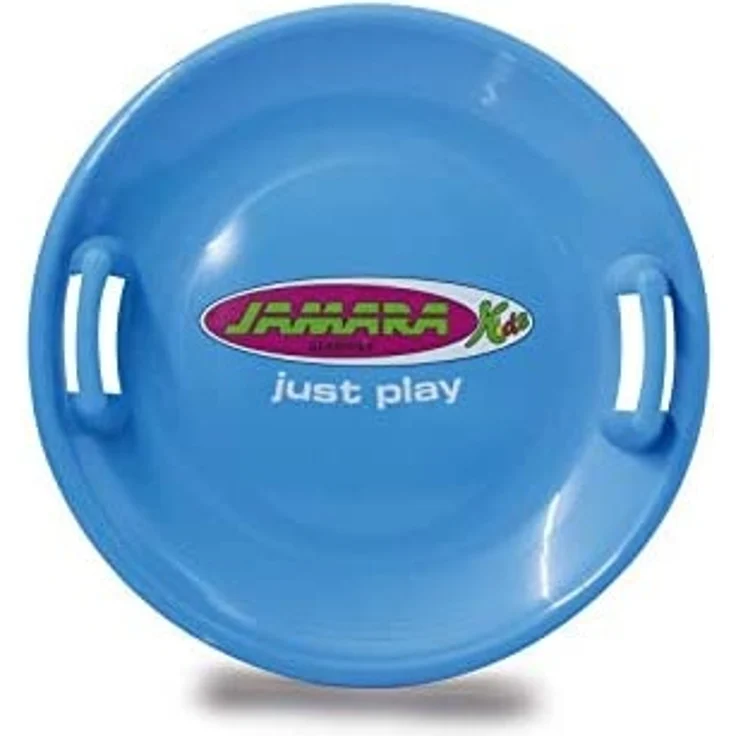 Jamara 460369 - Snow Play Rutschteller 60cm blau - Haltegriffe an beiden Seiten, langlebiger, robuster Kunststoffkörper, Coole Spaßmotive auf der Rutschschale, Leichtgewicht mit nur 555 g – Bild 3