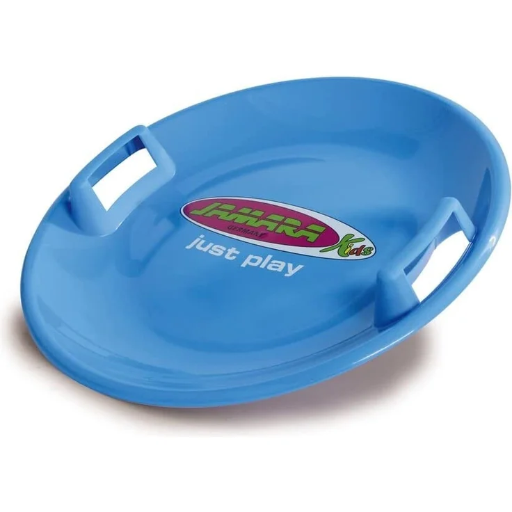 Jamara 460369 - Snow Play Rutschteller 60cm blau - Haltegriffe an beiden Seiten, langlebiger, robuster Kunststoffkörper, Coole Spaßmotive auf der Rutschschale, Leichtgewicht mit nur 555 g – Bild 1