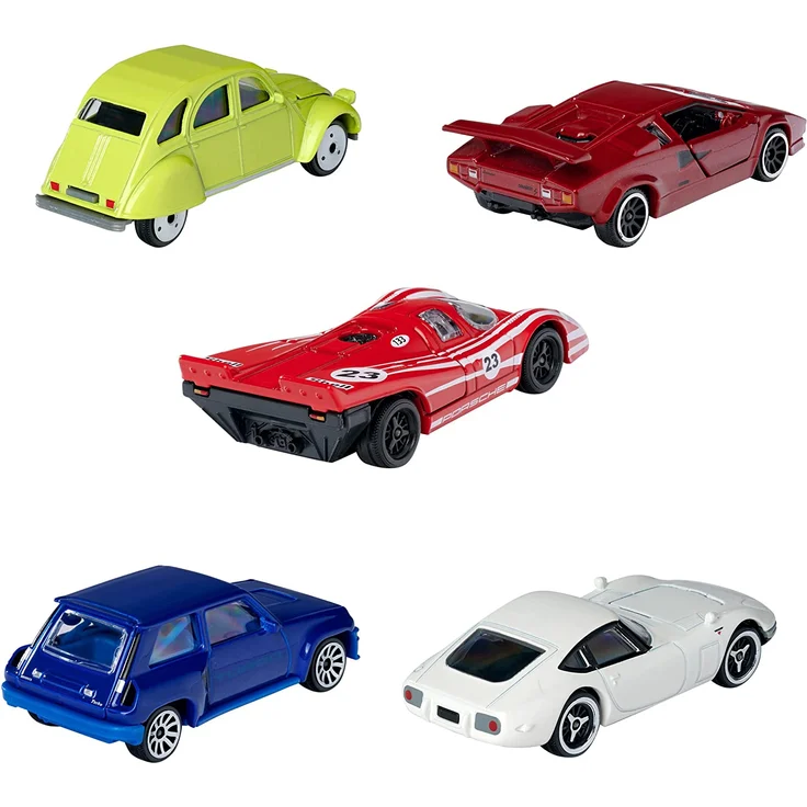 Majorette Vintage 5er-Geschenkset, Spielzeugautos mit Freilauf aus Metall, Vintage-Versionen von Ford, Porsche, Renault und VW, bewegliche Teile, 7,5 cm – Bild 8
