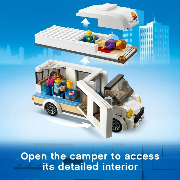 LEGO City Ferien-Wohnmobil 60283 – Kreatives Bauspielzeug für Kinder ab 5 Jahren, 190 Teile – Bild 11