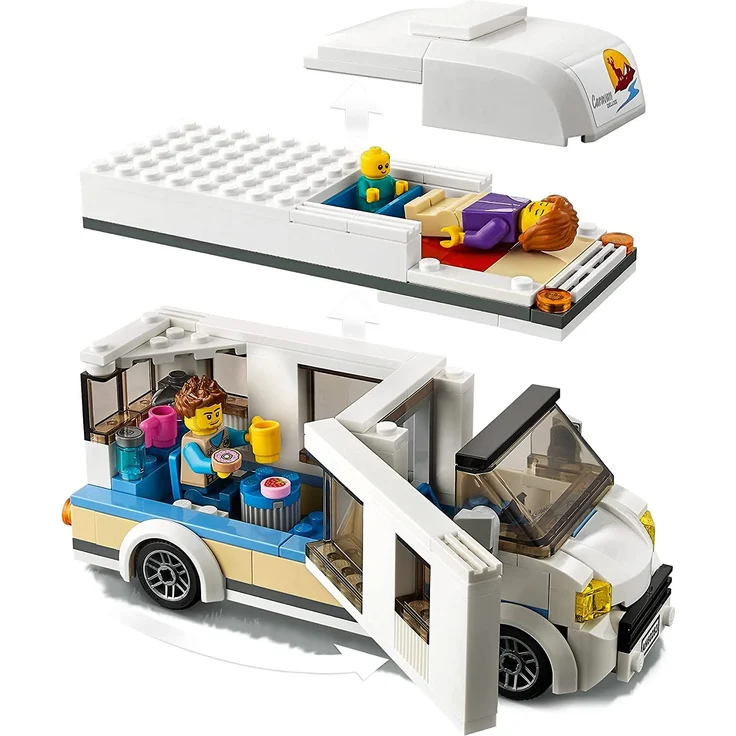 LEGO City Ferien-Wohnmobil 60283 – Kreatives Bauspielzeug für Kinder ab 5 Jahren, 190 Teile – Bild 3