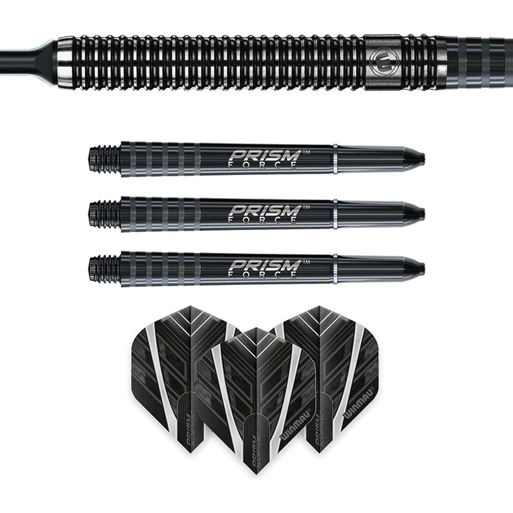WINMAU Blackout 18g Softip Profi Wolfram Dartpfeile Set mit Flights und Schäfte – Bild 6
