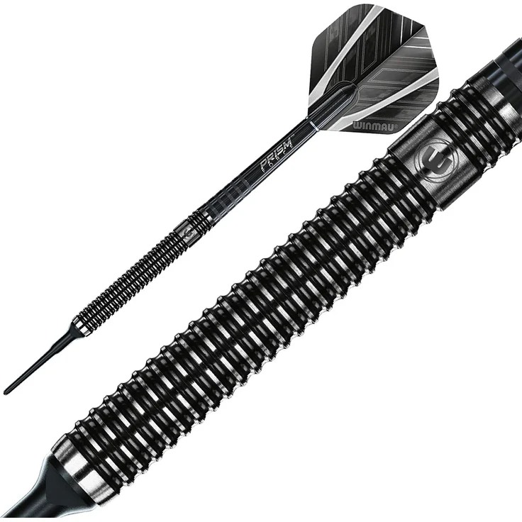 WINMAU Blackout 18g Softip Profi Wolfram Dartpfeile Set mit Flights und Schäfte – Bild 4