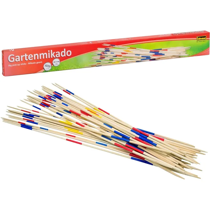 Idena 6066132 Gartenmikado mit 31 Stäben aus Bambusholz, für Kinder ab 8 Jahren, ideal zum Spielen im Freien