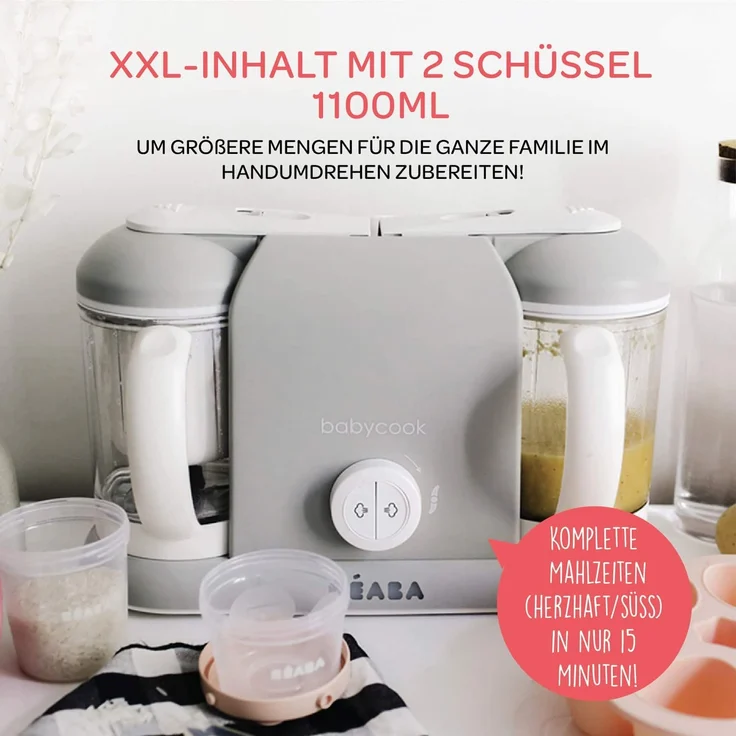 BEABA Küchenmaschine Babycook® Duo Dunkelgrau – Bild 2