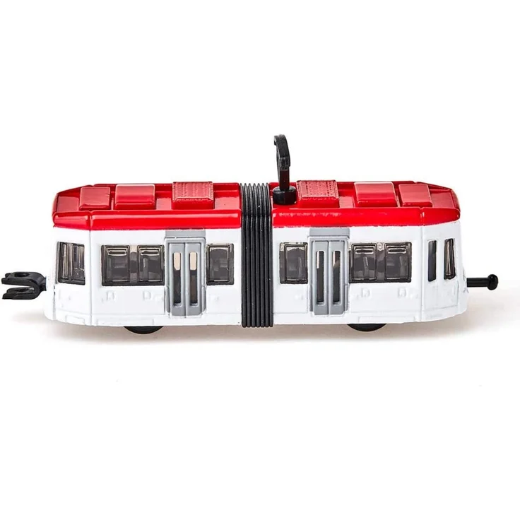 siku 1011, Straßenbahn, Metall/Kunststoff, Weiß/Rot, Standard-siku-Eisenbahnkupplungen zum Verbinden mit anderen Zügen – Bild 2