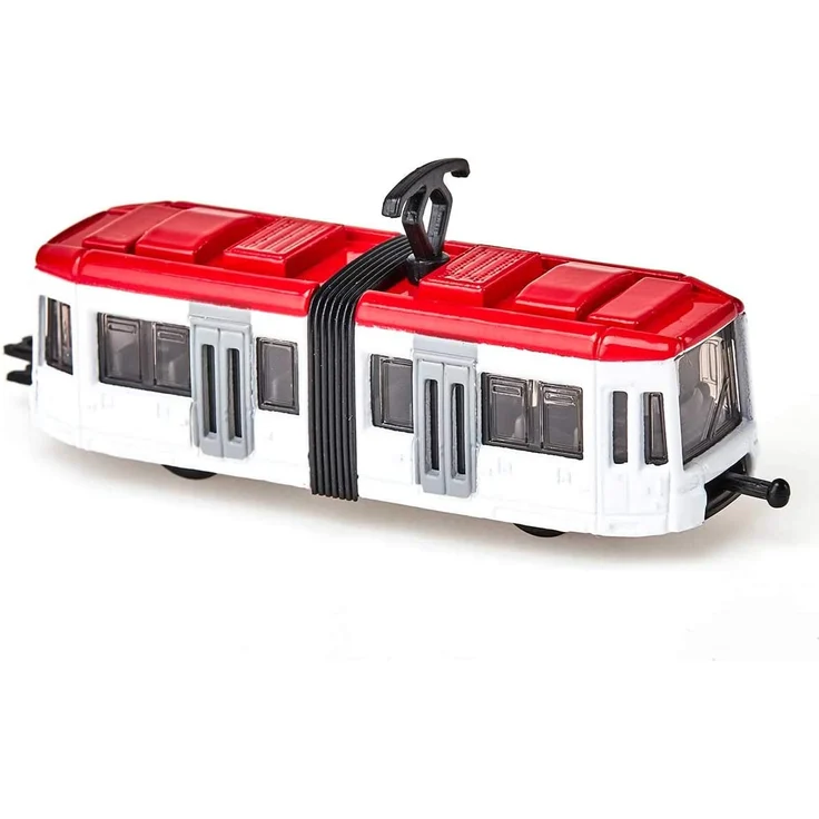 siku 1011, Straßenbahn, Metall/Kunststoff, Weiß/Rot, Standard-siku-Eisenbahnkupplungen zum Verbinden mit anderen Zügen – Bild 4
