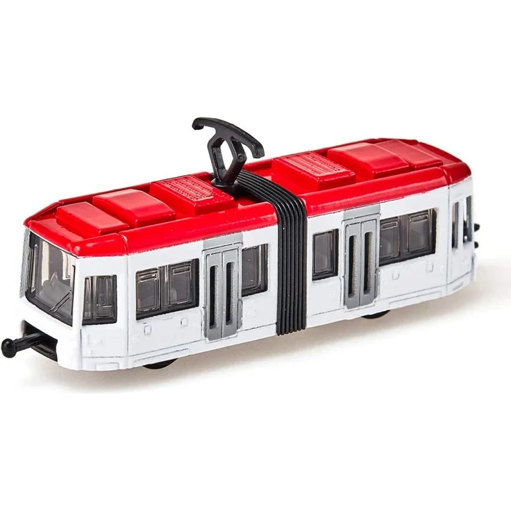 siku 1011, Straßenbahn, Metall/Kunststoff, Weiß/Rot, Standard-siku-Eisenbahnkupplungen zum Verbinden mit anderen Zügen – Bild 3