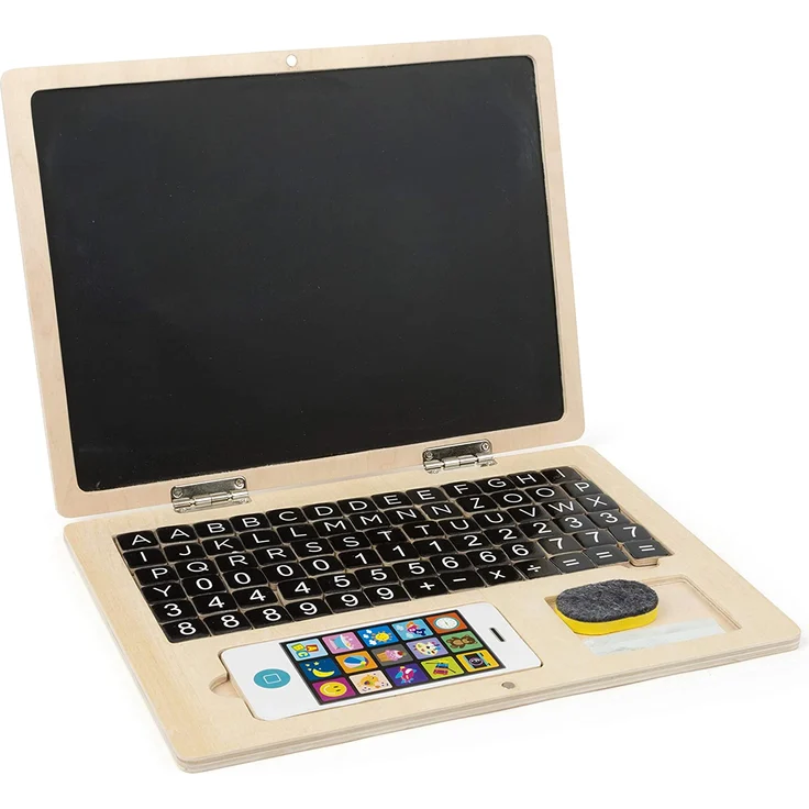 Holz-Laptop mit Magnet-Tafel - Preisvergleich – Bild 2