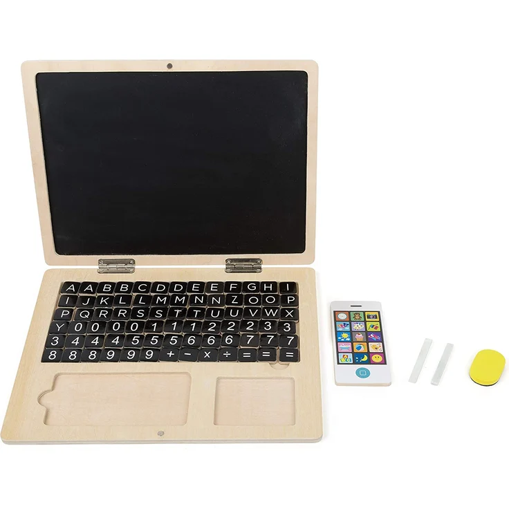 Holz-Laptop mit Magnet-Tafel - Preisvergleich – Bild 4